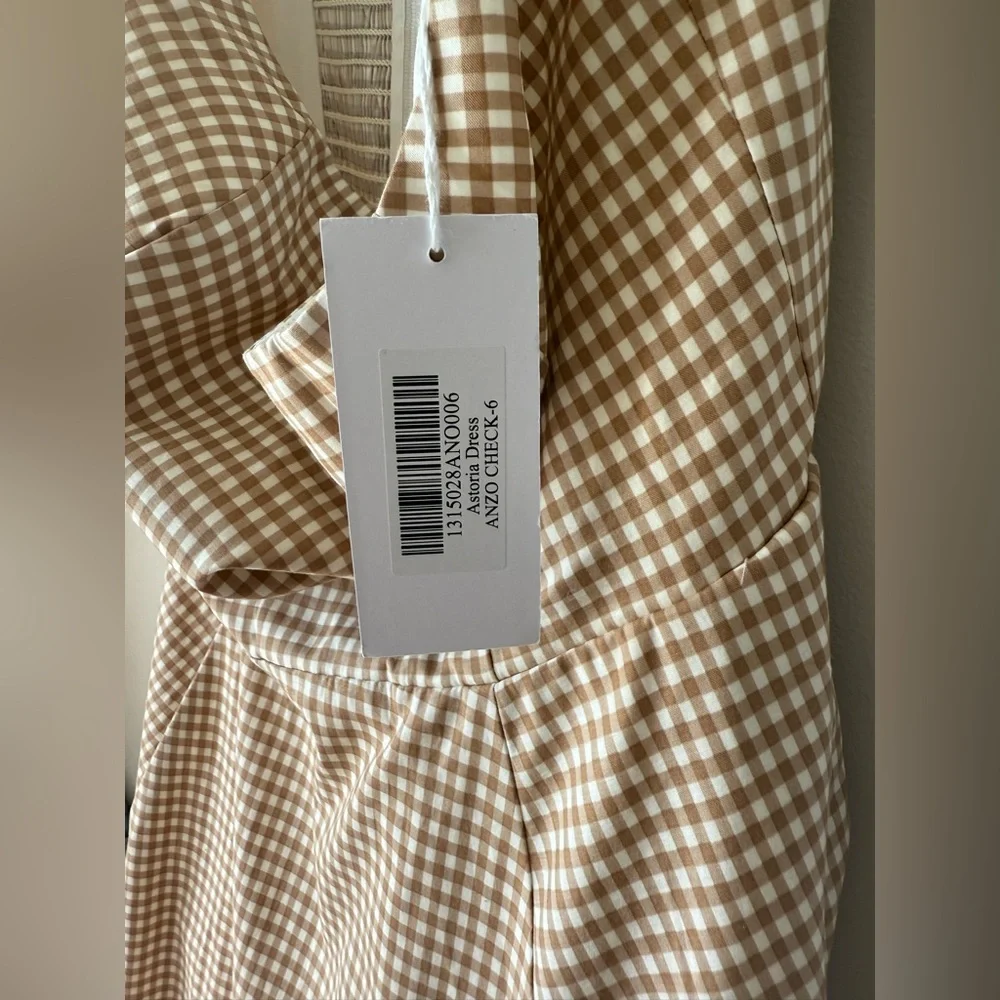 Reformation Astoria Dress in Anzo Check sz 6 - Picture 4 of 4
